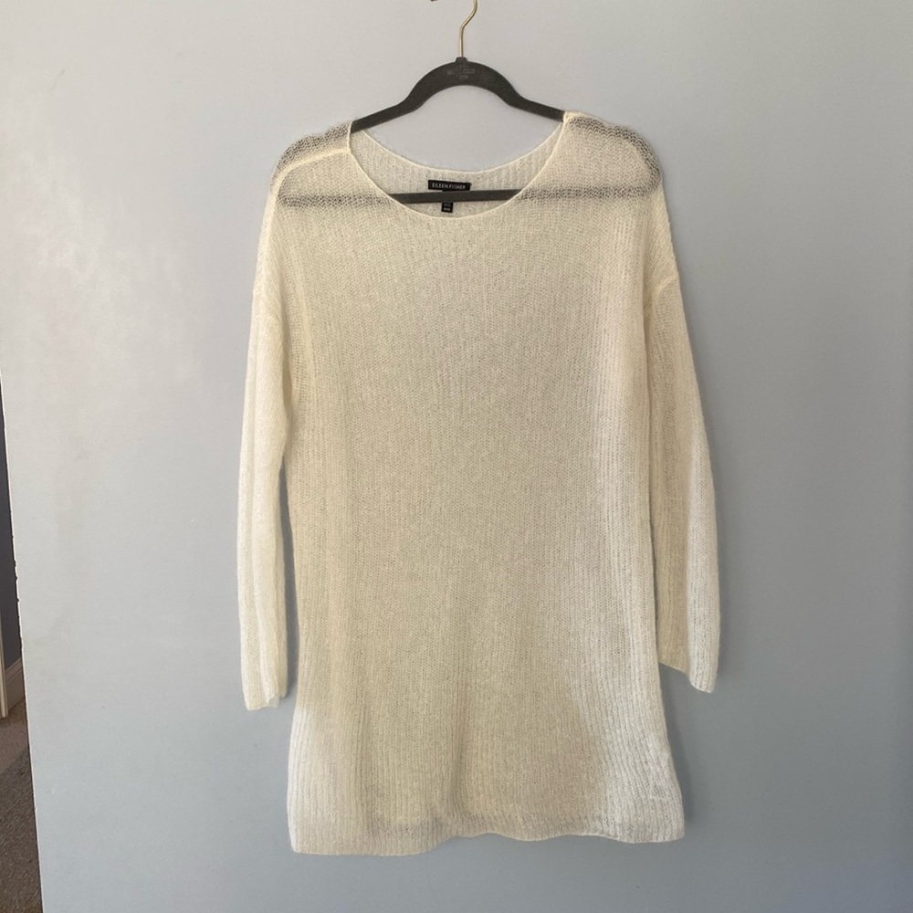 Eileen Fisher white sweater M